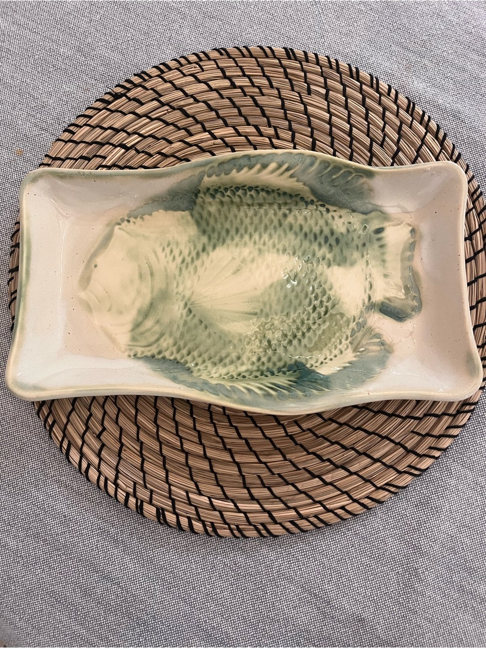 Handcrafted Ceramic Fish Serving Platter